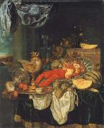 Abraham Hendrickz van Beyeren Coarse style life with lobster France oil painting artist